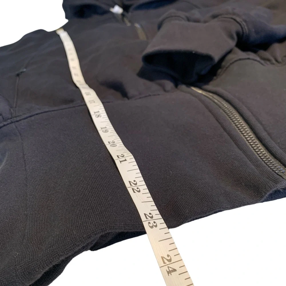 Lululemon Hugged Waist Zip Hoodie Black Cropped Jacket Size 8 - Picture 14 of 16